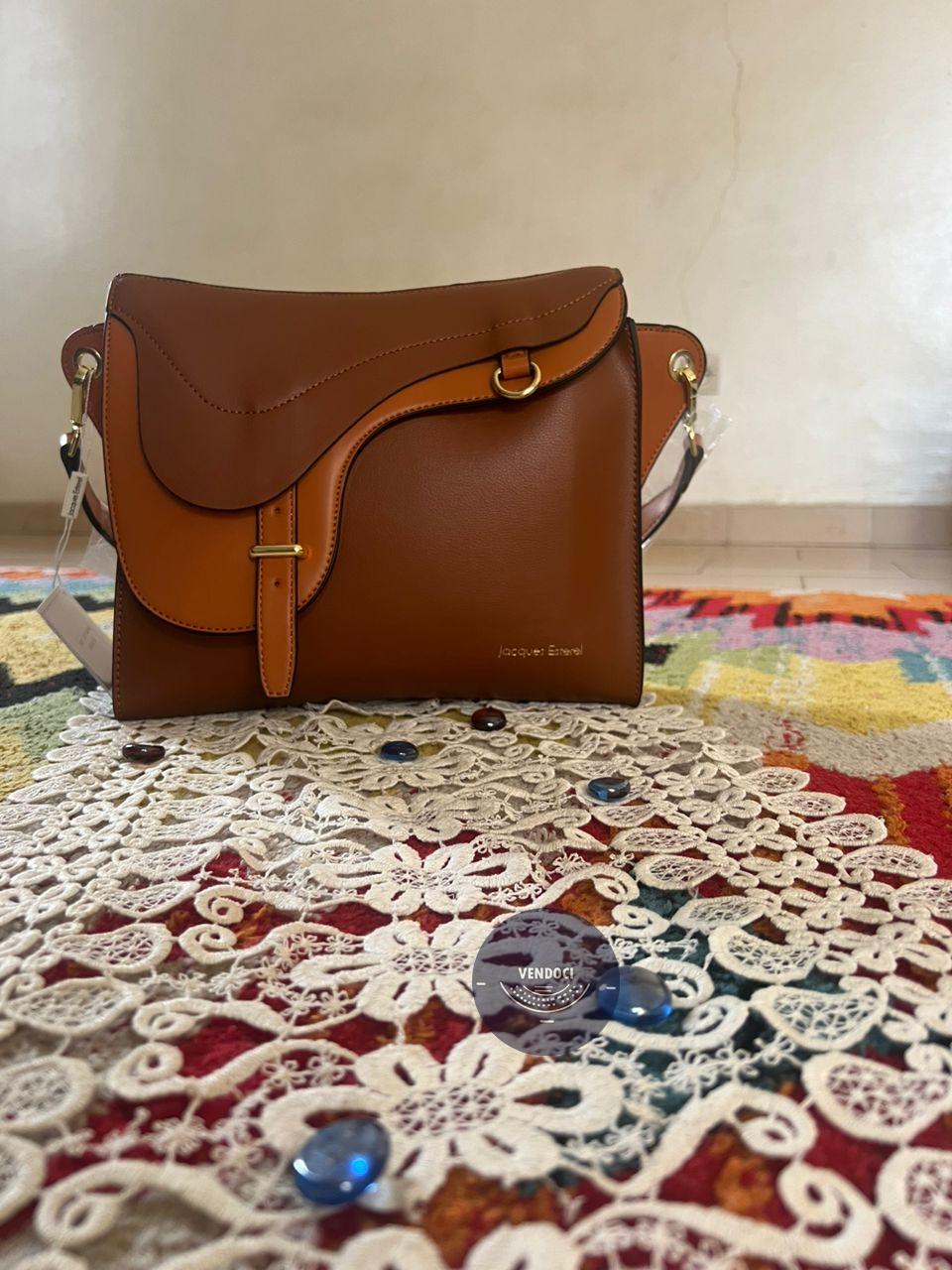 Sac à Main en Cuir Marron Jacques Esterel